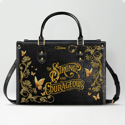 Personalized Leather Handbag for Christian Women – Daughter of the King Faith Purse, Custom Name & Bible Verse | CHRISTIANARTBAG