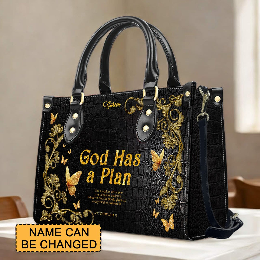 Personalized Leather Handbag for Christian Women – Daughter of the King Faith Purse, Custom Name & Bible Verse | CHRISTIANARTBAG