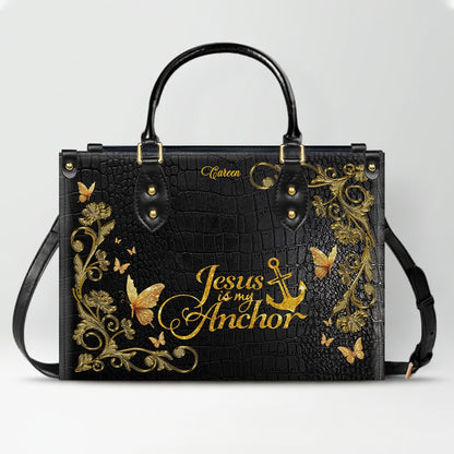 Personalized Leather Handbag for Christian Women – Daughter of the King Faith Purse, Custom Name & Bible Verse | CHRISTIANARTBAG