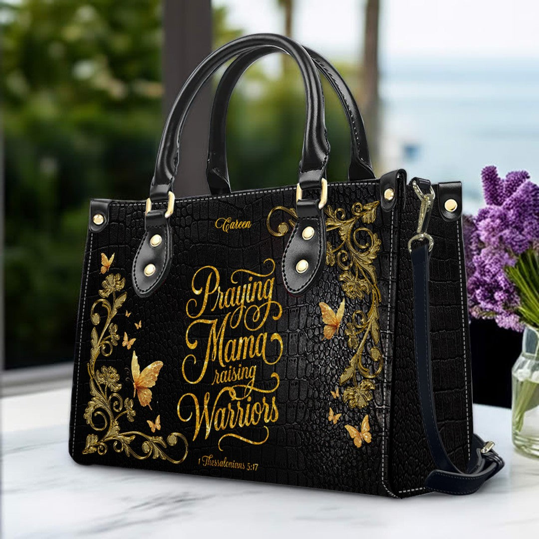 CHRISTIANARTBAG Personalized Leather Handbag & Wallet Set - Custom Name | Christian Gift | CHRISTIANARTBAG CAB014226