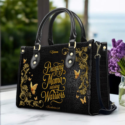 CHRISTIANARTBAG Personalized Leather Handbag & Wallet Set - Custom Name | Christian Gift | CHRISTIANARTBAG CAB014226