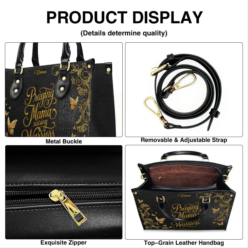 CHRISTIANARTBAG Personalized Leather Handbag & Wallet Set - Custom Name | Christian Gift | CHRISTIANARTBAG CAB014226