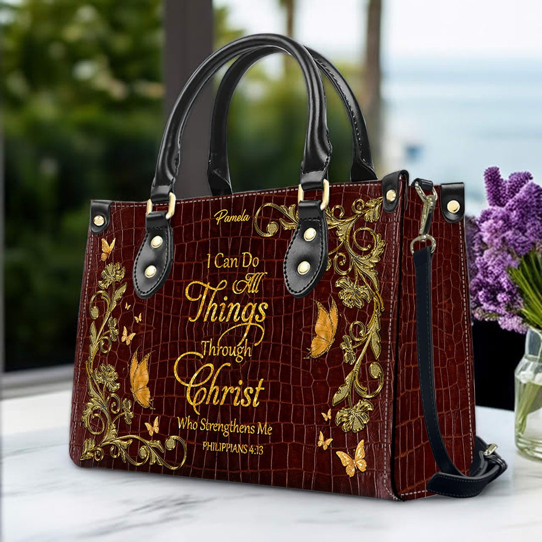 CHRISTIANARTBAG Handbags Forest Green - Custom Bible Verses Name & Color - Personalized Leather Handbag - CABLTB03012226