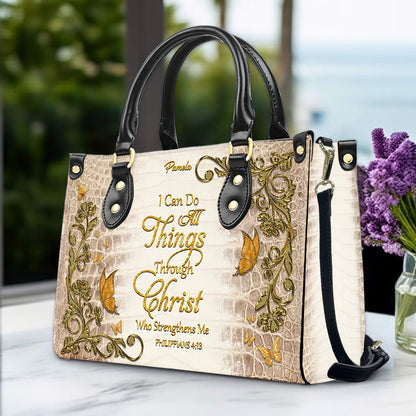 CHRISTIANARTBAG Handbags Forest Green - Custom Bible Verses Name & Color - Personalized Leather Handbag - CABLTB03012226