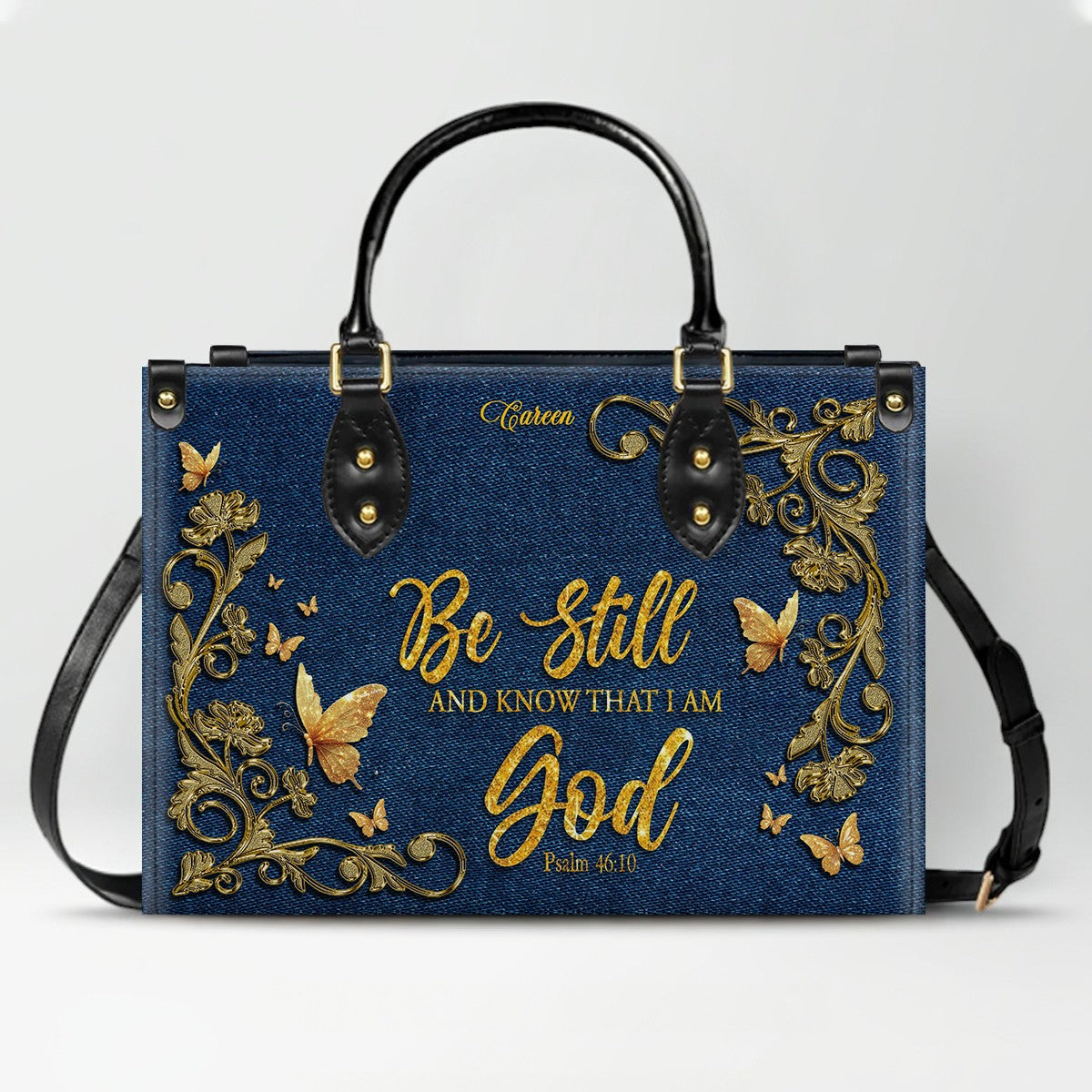 CHRISTIANARTBAG Personalized Leather Handbag with Bible Verse – Custom Name & Color Christian Gift for Women - CAB012726
