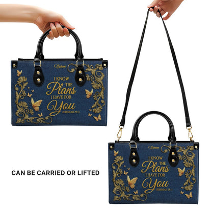 CHRISTIANARTBAG Personalized Leather Handbag with Bible Verse – Custom Name & Color Christian Gift for Women - CAB012726