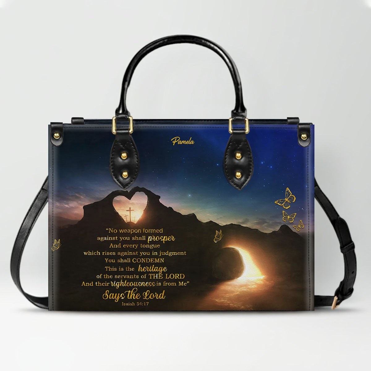 Personalized Christian Handbag – Custom Bible Verse Purse for Women, Faith Gift, Religious Tote, Christian Gift for Her