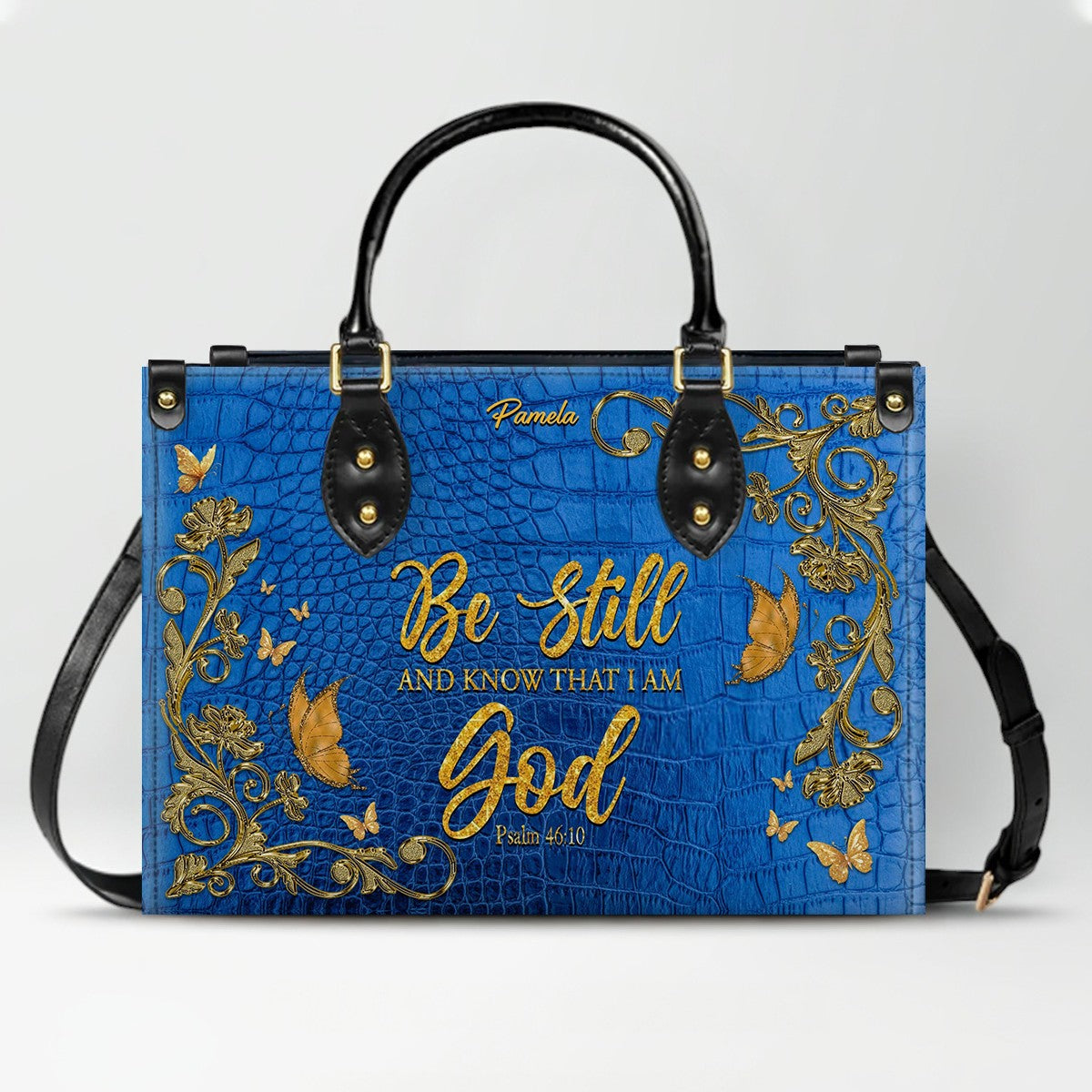 CHRISTIANARTBAG Handbags Albino Croc - Custom Bible Verses Name & Color - Personalized Leather Handbag - CABLTB04012226