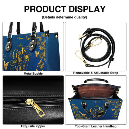 Personalized Leather Handbag for Women – Custom Name Christian Tote Bag with Bible Verse, Luxury Gift for Mom | CHRISTIANARTBAG CAB4326