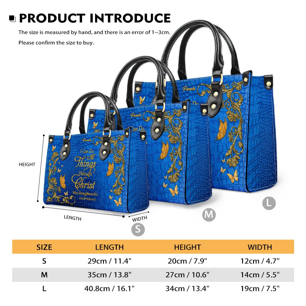 CHRISTIANARTBAG Handbags Albino Croc - Custom Bible Verses Name & Color - Personalized Leather Handbag - CABLTB04012226