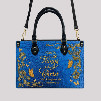 CHRISTIANARTBAG Handbags Albino Croc - Custom Bible Verses Name & Color - Personalized Leather Handbag - CABLTB04012226