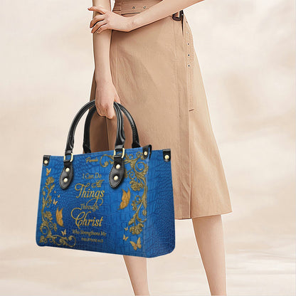 CHRISTIANARTBAG Handbags Albino Croc - Custom Bible Verses Name & Color - Personalized Leather Handbag - CABLTB04012226