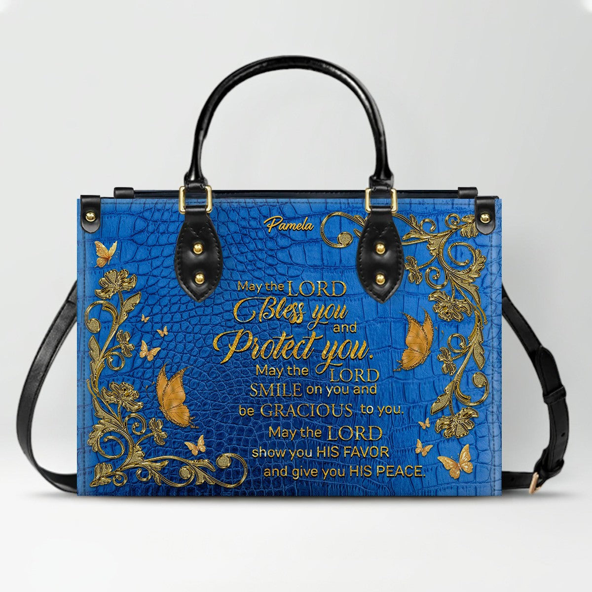 CHRISTIANARTBAG Handbags Albino Croc - Custom Bible Verses Name & Color - Personalized Leather Handbag - CABLTB04012226