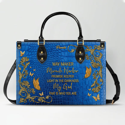 CHRISTIANARTBAG Handbags Albino Croc - Custom Bible Verses Name & Color - Personalized Leather Handbag - CABLTB04012226
