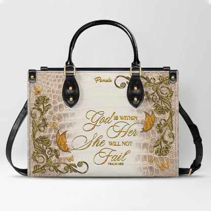 CHRISTIANARTBAG Handbags Albino Croc - Custom Bible Verses Name & Color - Personalized Leather Handbag - CABLTB04012226