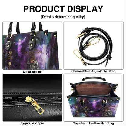 Personalized Christian Leather Handbag & Long Wallet Set – Armor of God Ephesians 6:10 Custom Name & Skin Tone, Prayer Warrior Gift for Women