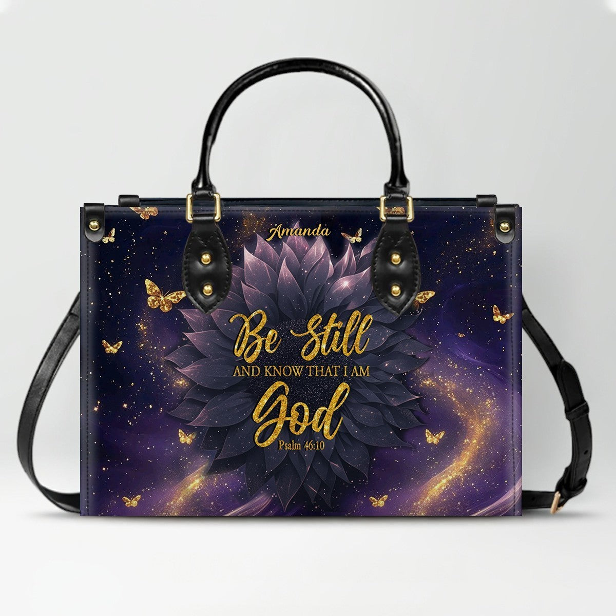 Personalized Christian Leather Handbag – Custom Name & Bible Verse | Faith-Inspired Gift for Women by CHRISTIANARTBAG