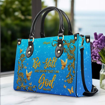 Personalized Christian Leather Handbag Set – Bible Verse Tote Bag & Matching Wallet for Women | Custom Name Gift CAB06030226