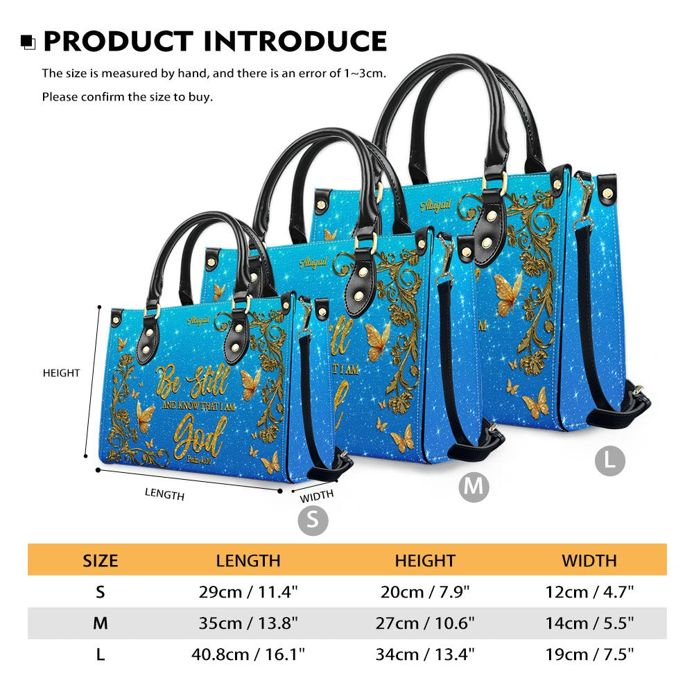 Personalized Christian Leather Handbag Set – Bible Verse Tote Bag & Matching Wallet for Women | Custom Name Gift CAB06030226