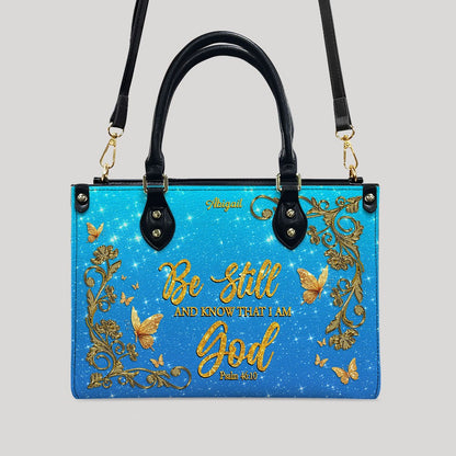 Personalized Christian Leather Handbag Set – Bible Verse Tote Bag & Matching Wallet for Women | Custom Name Gift CAB06030226