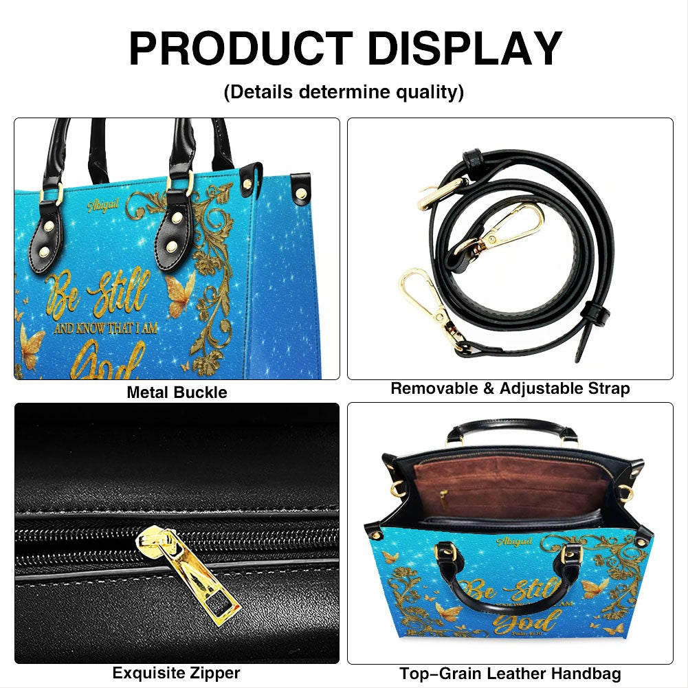 Personalized Christian Leather Handbag Set – Bible Verse Tote Bag & Matching Wallet for Women | Custom Name Gift CAB06030226