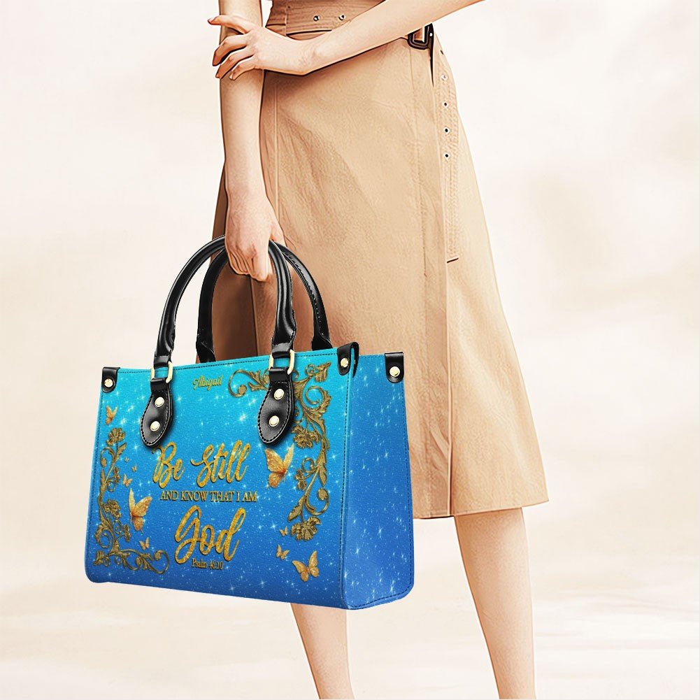 Personalized Christian Leather Handbag Set – Bible Verse Tote Bag & Matching Wallet for Women | Custom Name Gift CAB06030226