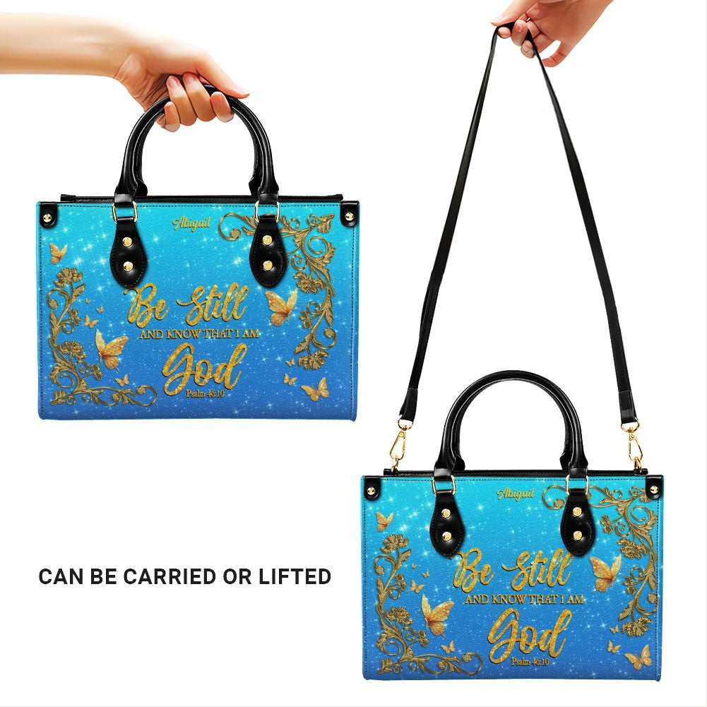Personalized Christian Leather Handbag Set – Bible Verse Tote Bag & Matching Wallet for Women | Custom Name Gift CAB06030226