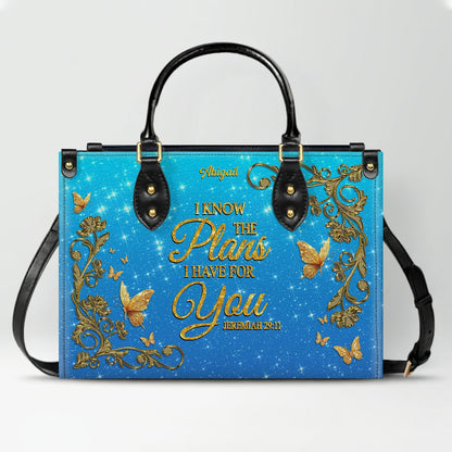 Personalized Christian Leather Handbag Set – Bible Verse Tote Bag & Matching Wallet for Women | Custom Name Gift CAB06030226