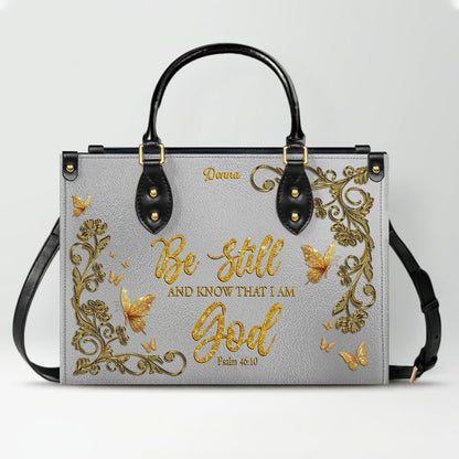 CHRISTIANARTBAG Personalized Leather Handbag & Long Wallet Set – Custom Name & Bible Verse Christian Purse Gift for Women - CAB01030226