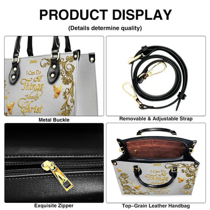 CHRISTIANARTBAG Personalized Leather Handbag & Long Wallet Set – Custom Name & Bible Verse Christian Purse Gift for Women - CAB01030226