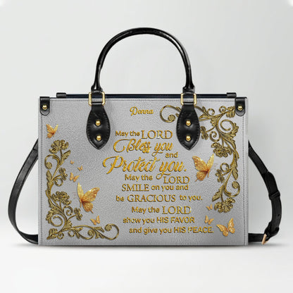 CHRISTIANARTBAG Personalized Leather Handbag & Long Wallet Set – Custom Name & Bible Verse Christian Purse Gift for Women - CAB01030226
