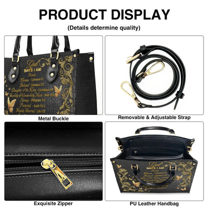 Personalized Leather Handbag with Custom Name & Bible Verse - Personalized Christian Leather Handbag & Wallet Set | CHRISTIANARTBAG™