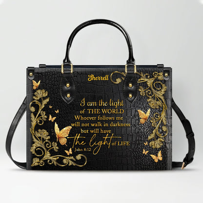 Personalized Leather Handbag with Custom Name & Bible Verse - Personalized Christian Leather Handbag & Wallet Set | CHRISTIANARTBAG™