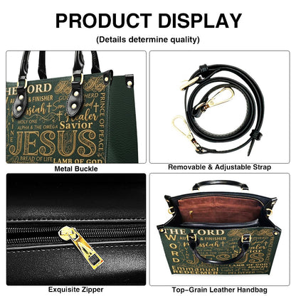 CHRISTIANARTBAG Personalized Leather Handbag - Custom [COLOR] Purse with [NAME/DESIGN] Print - Religious Gifts for Women CAB0171626
