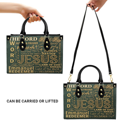 CHRISTIANARTBAG Personalized Leather Handbag - Custom [COLOR] Purse with [NAME/DESIGN] Print - Religious Gifts for Women CAB0171626