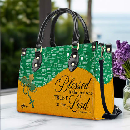 Personalized Leather Handbag with Custom Name & Bible Verse – CHRISTIANARTBAG Christian Gift