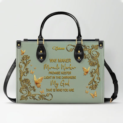 Personalized Leather Handbag & Long Wallet Set – Christian Bible Verse Gift for Women | CHRISTIANARTBAG CAB020226