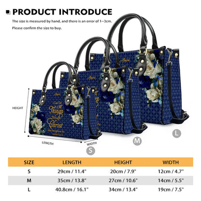 CHRISTIANARTBAG Personalized Leather Handbag - Custom Bible Verse & Name Floral Tote - Faith-Inspired Women's Satchel