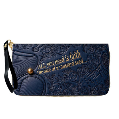 Personalized Leather Handbag "Faith as a Mustard Seed" | CHRISTIANARTBAG 02080526