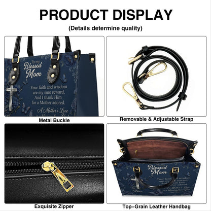 CHRISTIANARTBAG | Personalized Leather Handbag - Blessed Mother Edition - Custom Name & Faith Design CAB14626