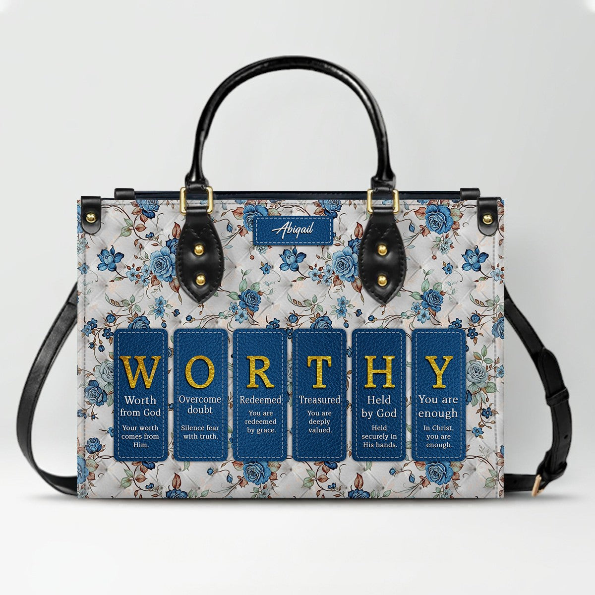 CHRISTIANARTBAG Custom Bible Verse Leather Handbag Set – Personalized Christian Tote Bag & Wallet for Women, Faith-Inspired Gift