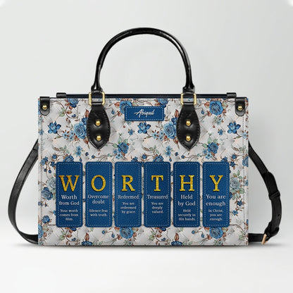 CHRISTIANARTBAG Custom Bible Verse Leather Handbag Set – Personalized Christian Tote Bag & Wallet for Women, Faith-Inspired Gift