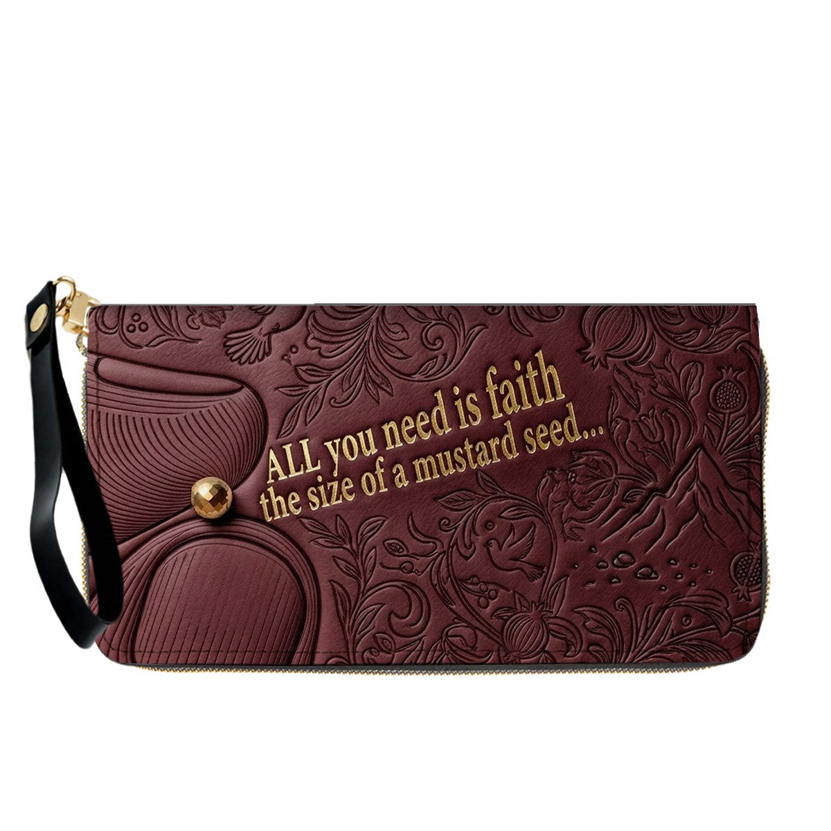 Personalized Leather Handbag "Faith as a Mustard Seed" | CHRISTIANARTBAG 02080526