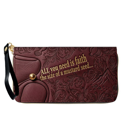 Personalized Leather Handbag "Faith as a Mustard Seed" | CHRISTIANARTBAG 02080526
