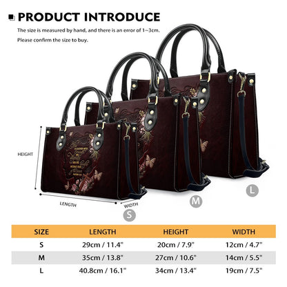 CHRISTIANARTBAG Personalized Leather Handbag - Custom Proverbs 31 in Burgundy - CAB0171326