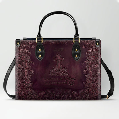 Personalized Leather Handbag | Custom Christian Gifts for Women - Sister in Christ | CHRISTIANARTBAG CAB0371626