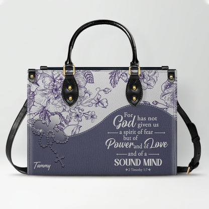 Personalized Christian Leather Handbag & Free Clutch Set – Custom Bible Verse Gift for Women CAB0241426