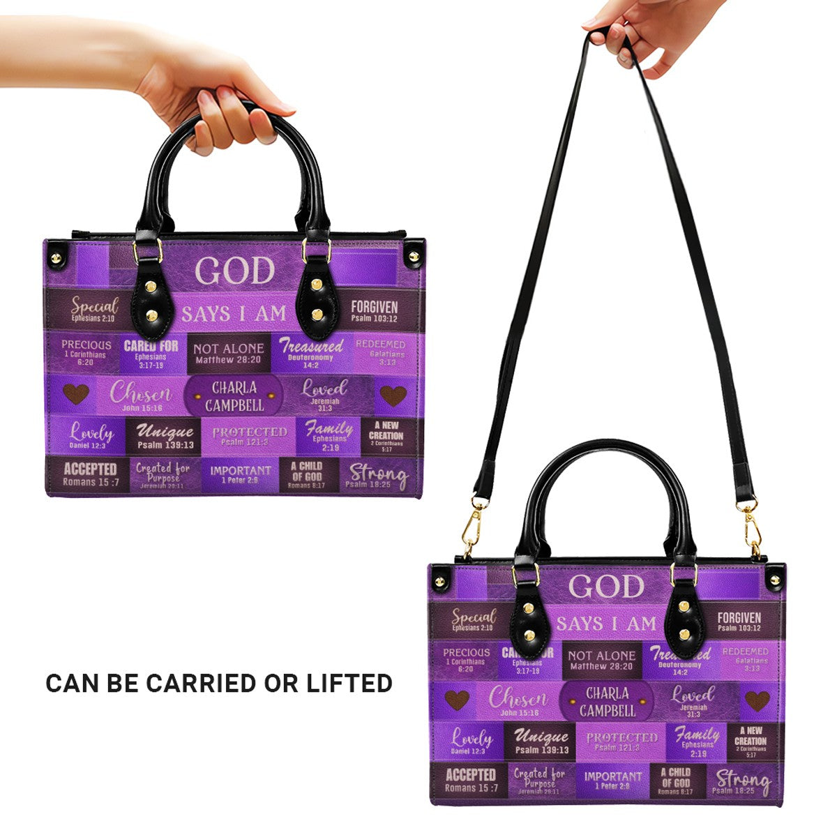 Christianartbag Handbags, God Says I Am Leather Handbag