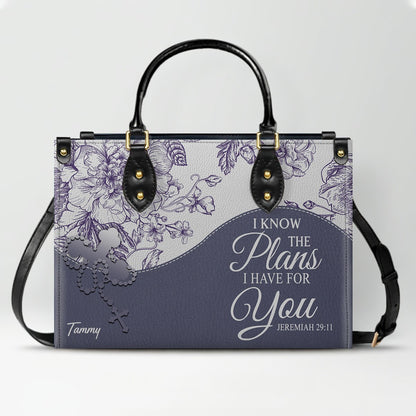 Personalized Christian Leather Handbag & Free Clutch Set – Custom Bible Verse Gift for Women CAB0241426