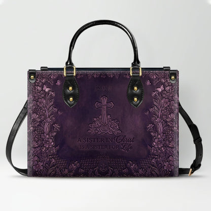 Personalized Leather Handbag | Custom Christian Gifts for Women - Sister in Christ | CHRISTIANARTBAG CAB0371626